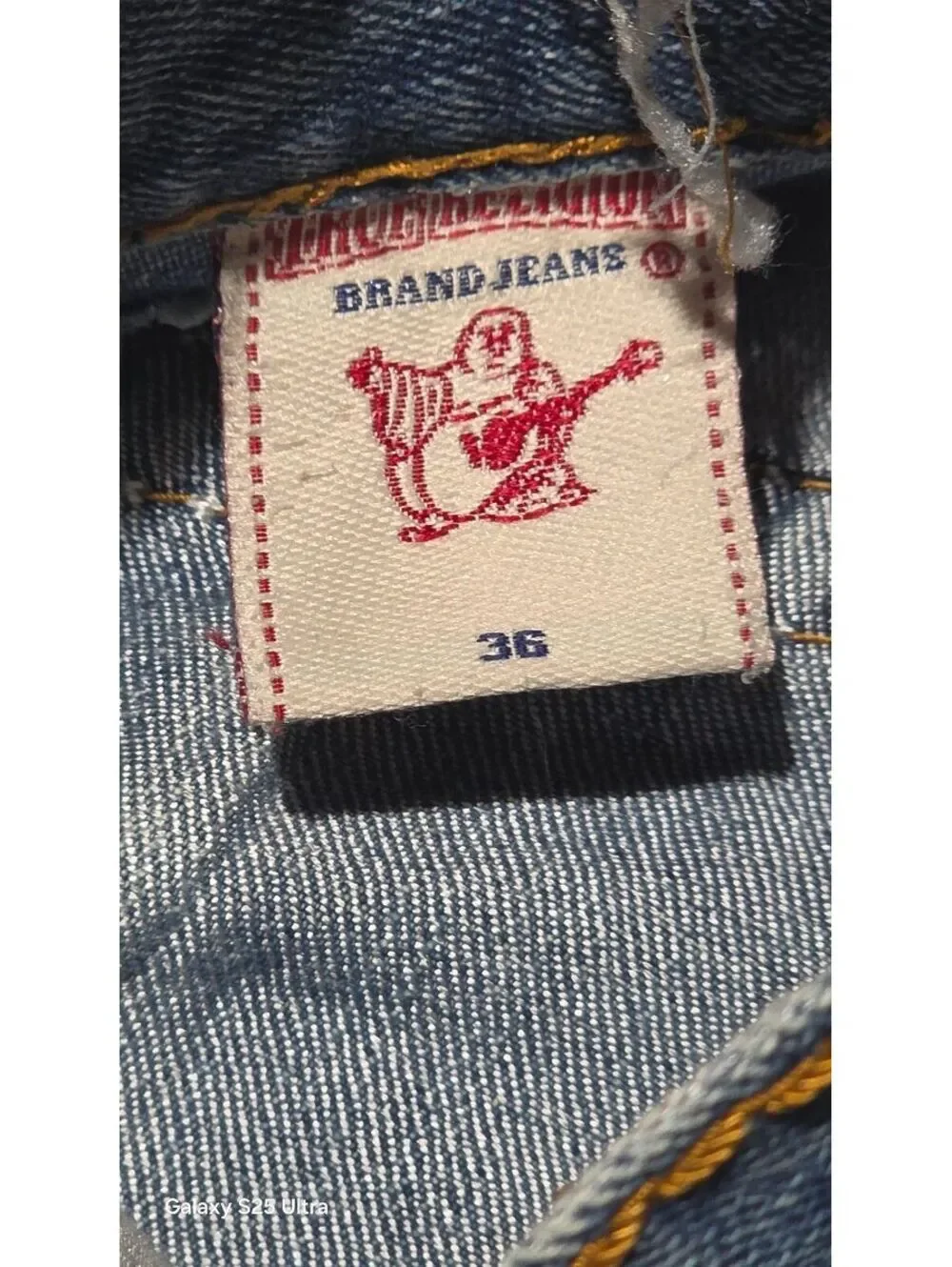 True Religion Billy Big T 36x32 Bootcut Jeans Light Wash